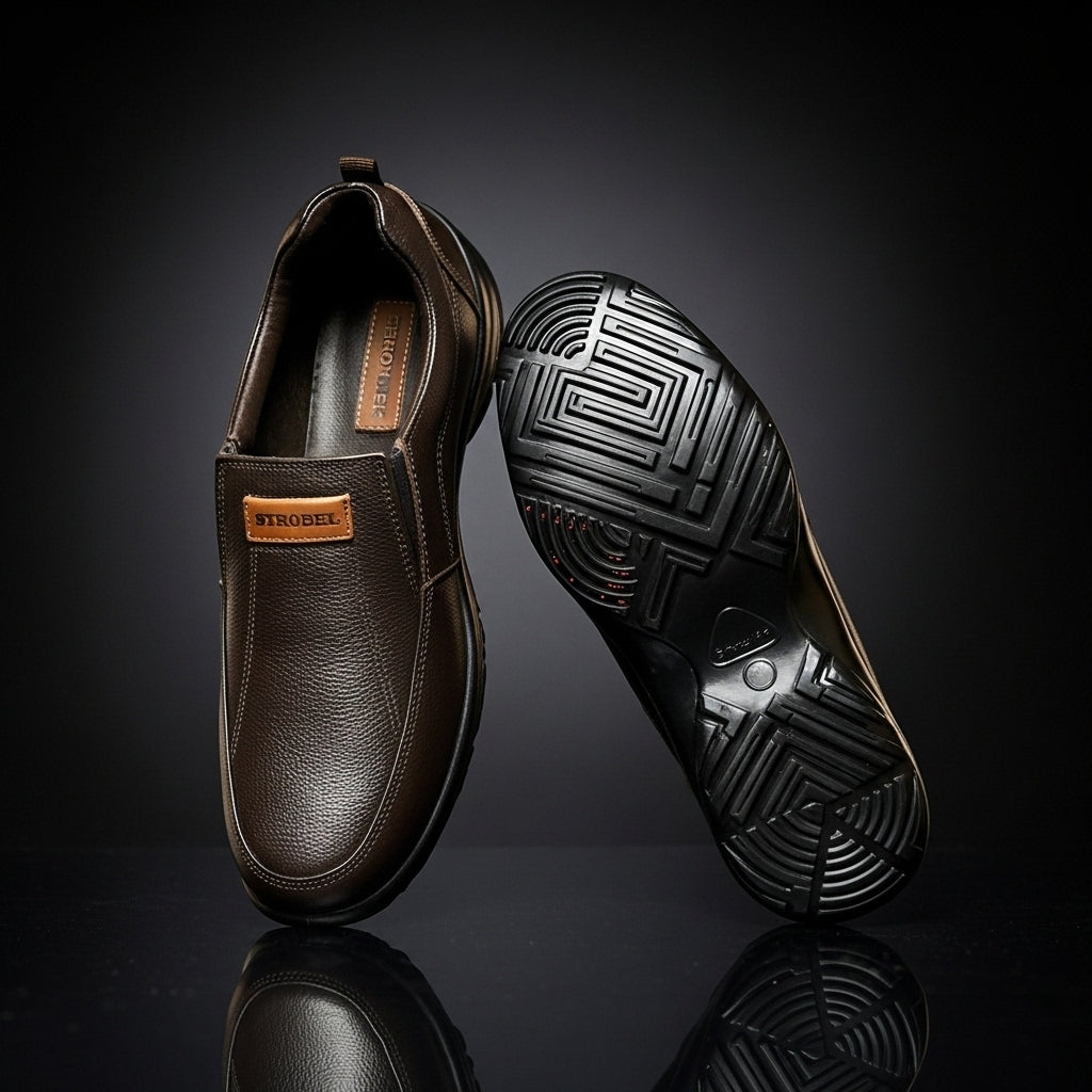 Premium Handcrafted Dark Brown Leather Shoes with Medicated Comfort Insole | All-Terrain Durable Sole – Ultimate Daily Wear Comfort