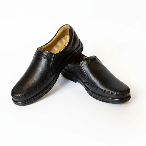 Majesty Executive Glide | Premium Black Leather Medicated Shoes