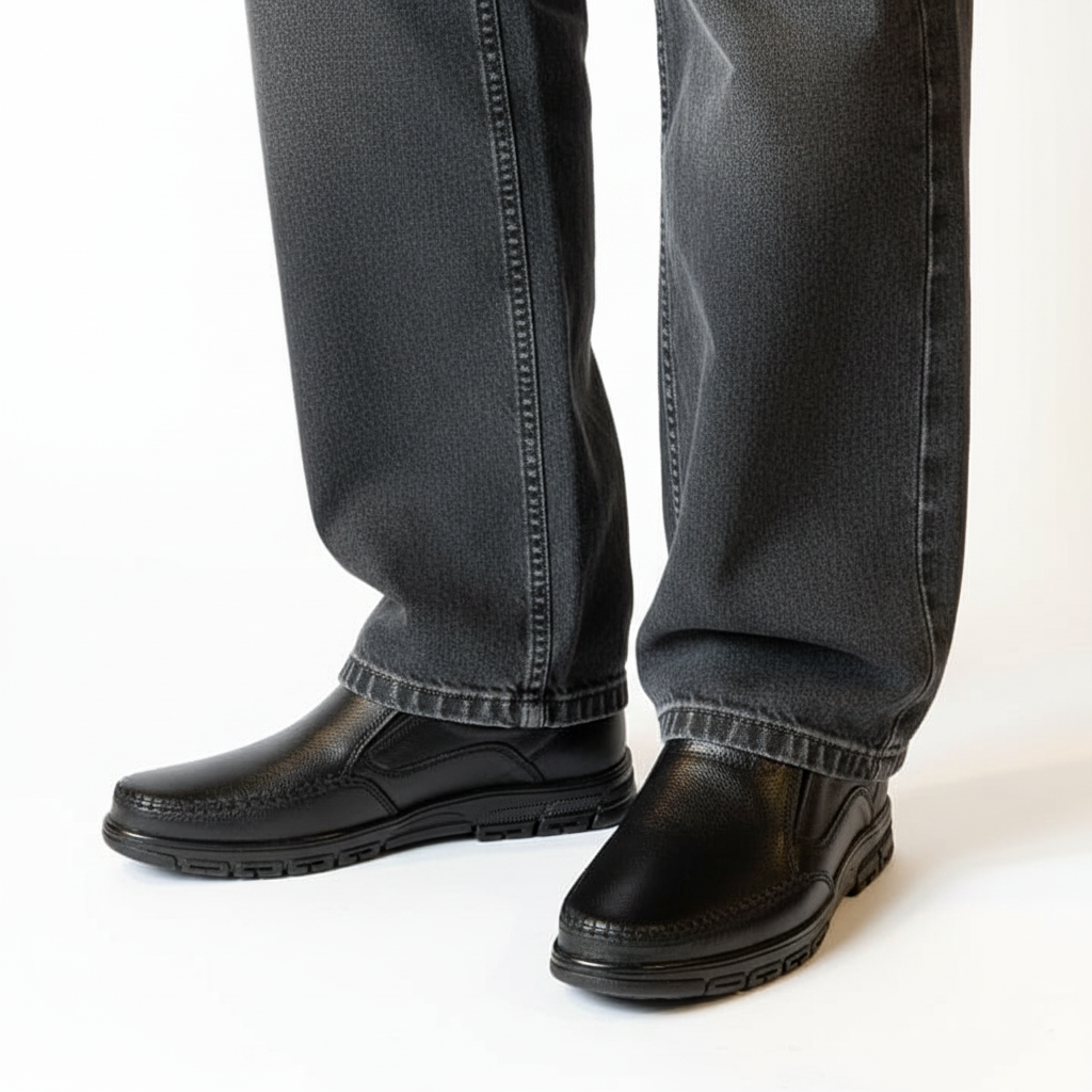 Majesty Executive Glide | Premium Black Leather Medicated Shoes